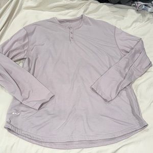 Bylt basics Lavender long sleeve drop cut  Henley BYLT BLEND XXL - gently used